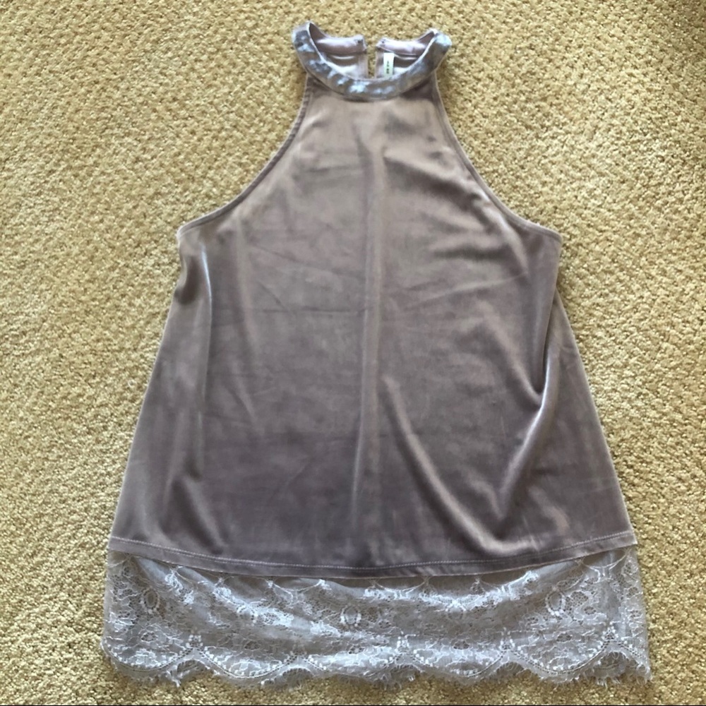 Velvet halter top